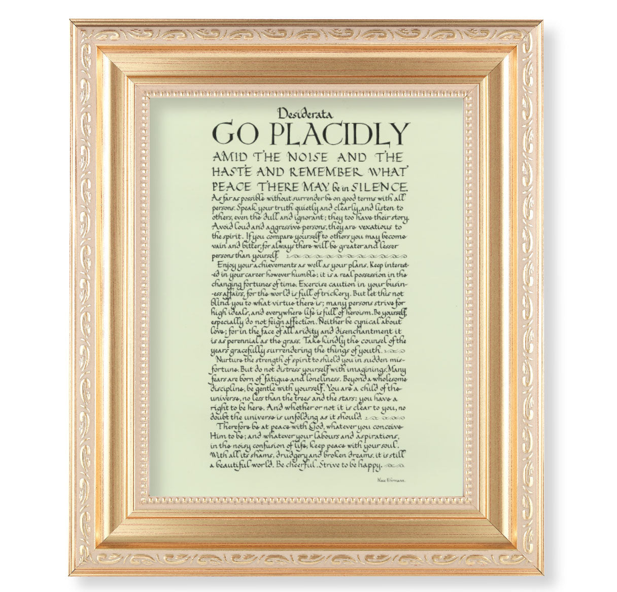 Go Placidly Gold Framed Art