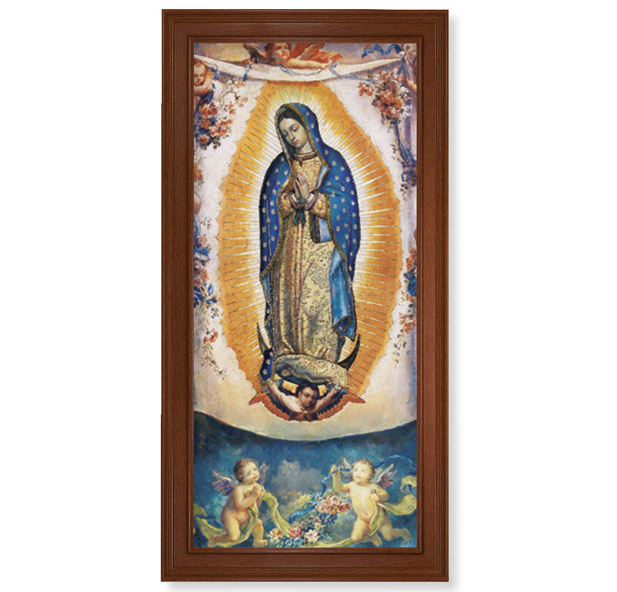 Our Lady of Guadalupe Walnut Finish Framed Art