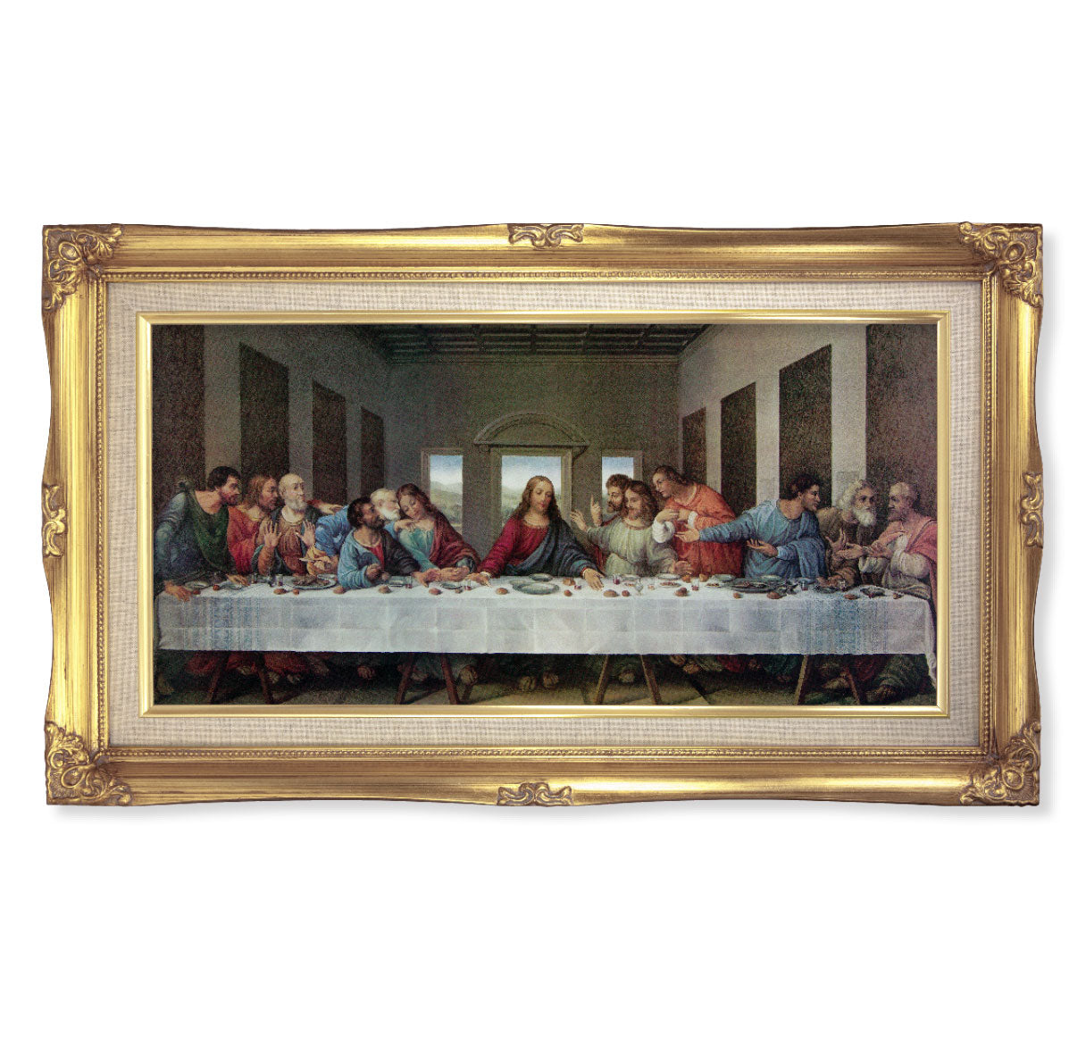 Last Supper Gold-Leaf Framed Art