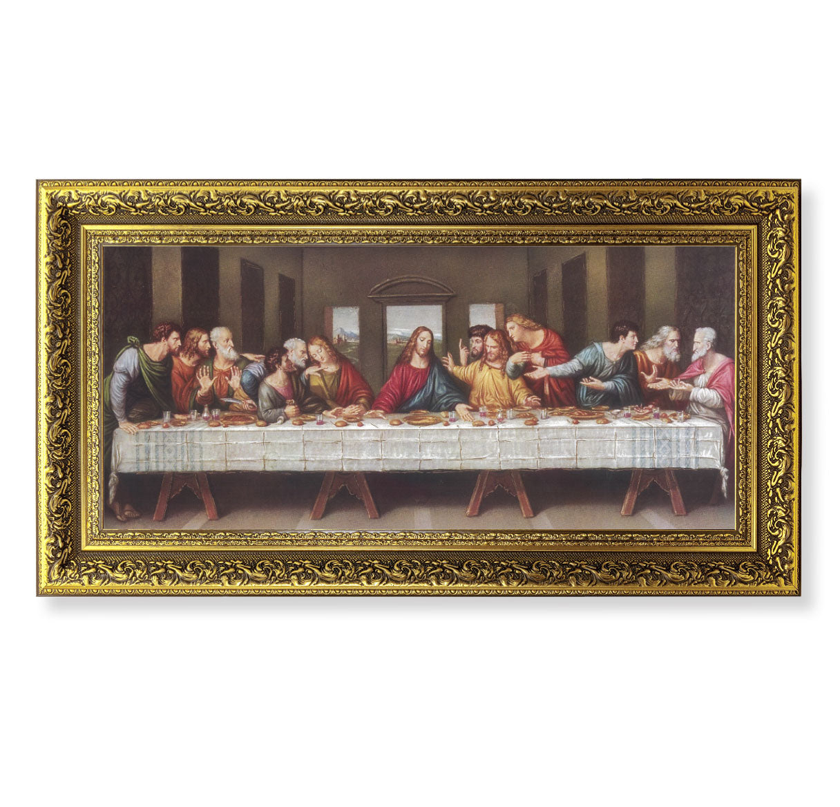 Last Supper Gold-Leaf Framed Art