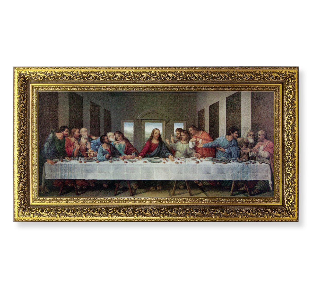 Last Supper Gold-Leaf Framed Art