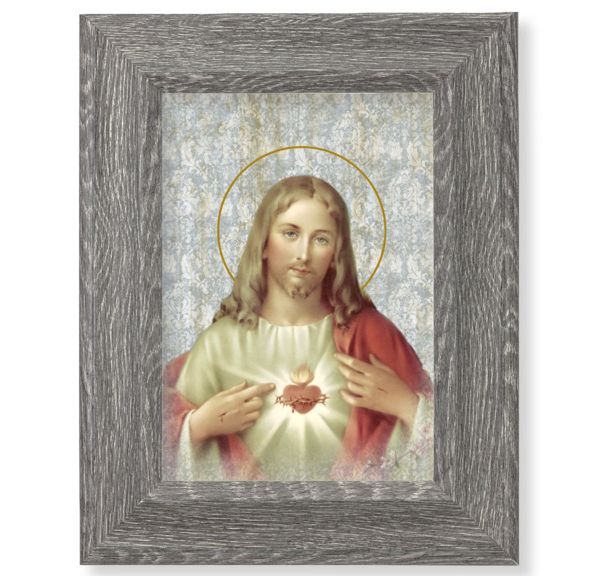 Sacred Heart of Jesus Gray Framed Art