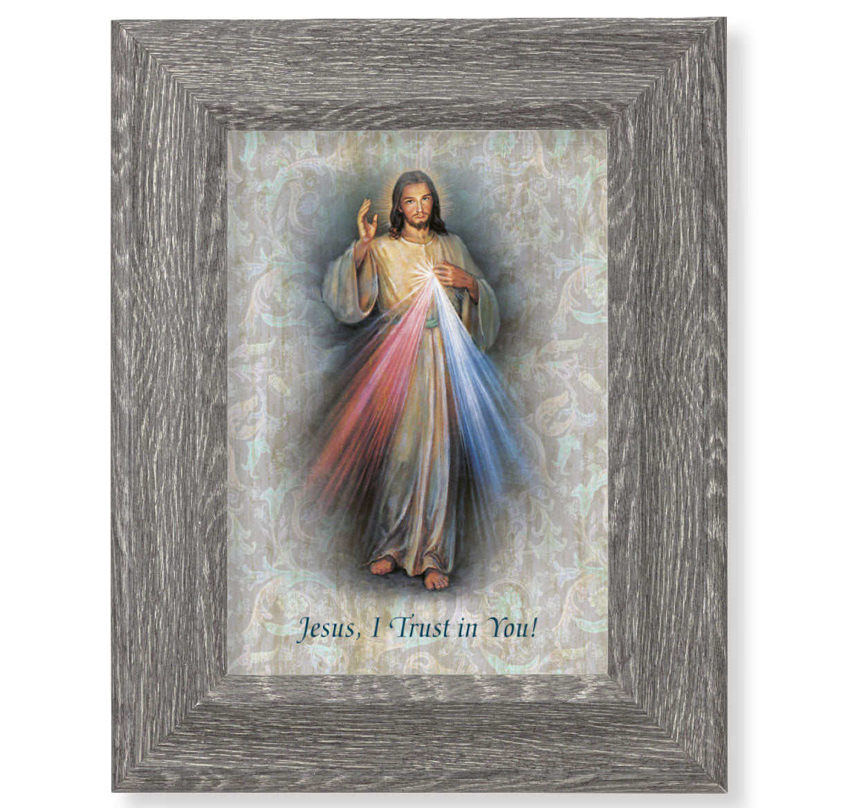Divine Mercy Home Blessing Gray Framed Art