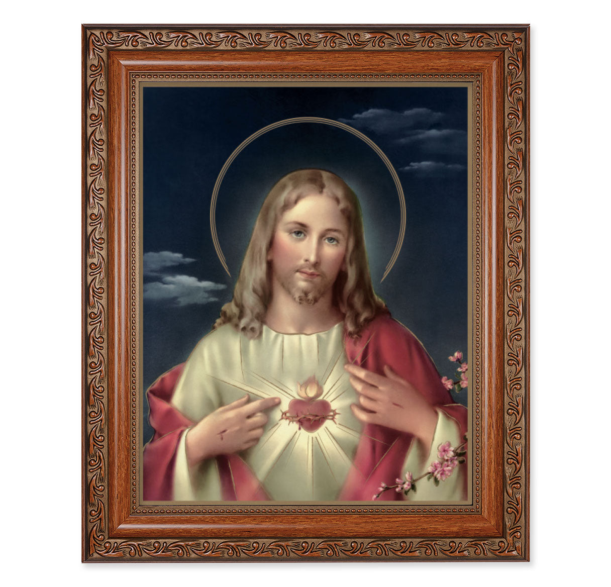 Sacred Heart of Jesus Mahogany Finished Framed Art