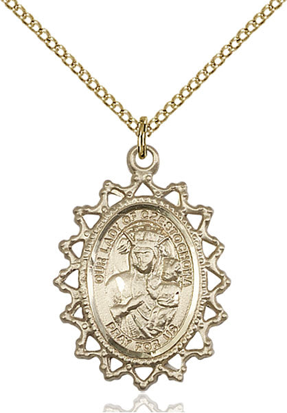 14kt Gold Filled Our Lady of Czestochowa Pendant