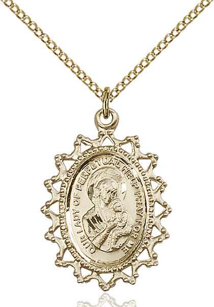 14kt Gold Filled Our Lady of Perpetual Help Pendant