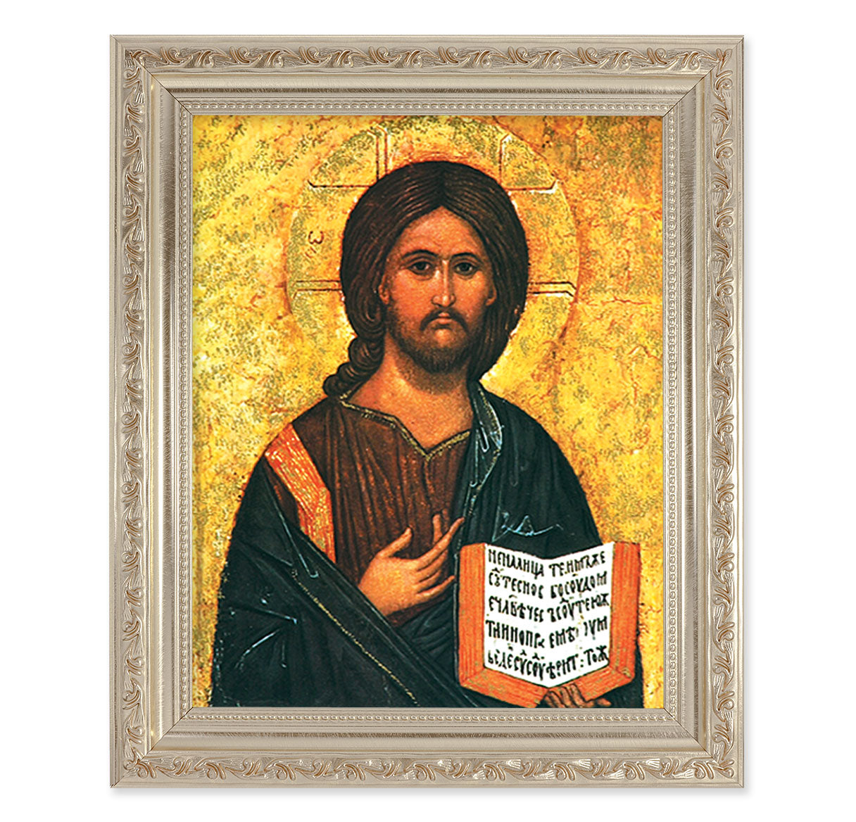 Christ The Teacher Antique Silver Framed Art