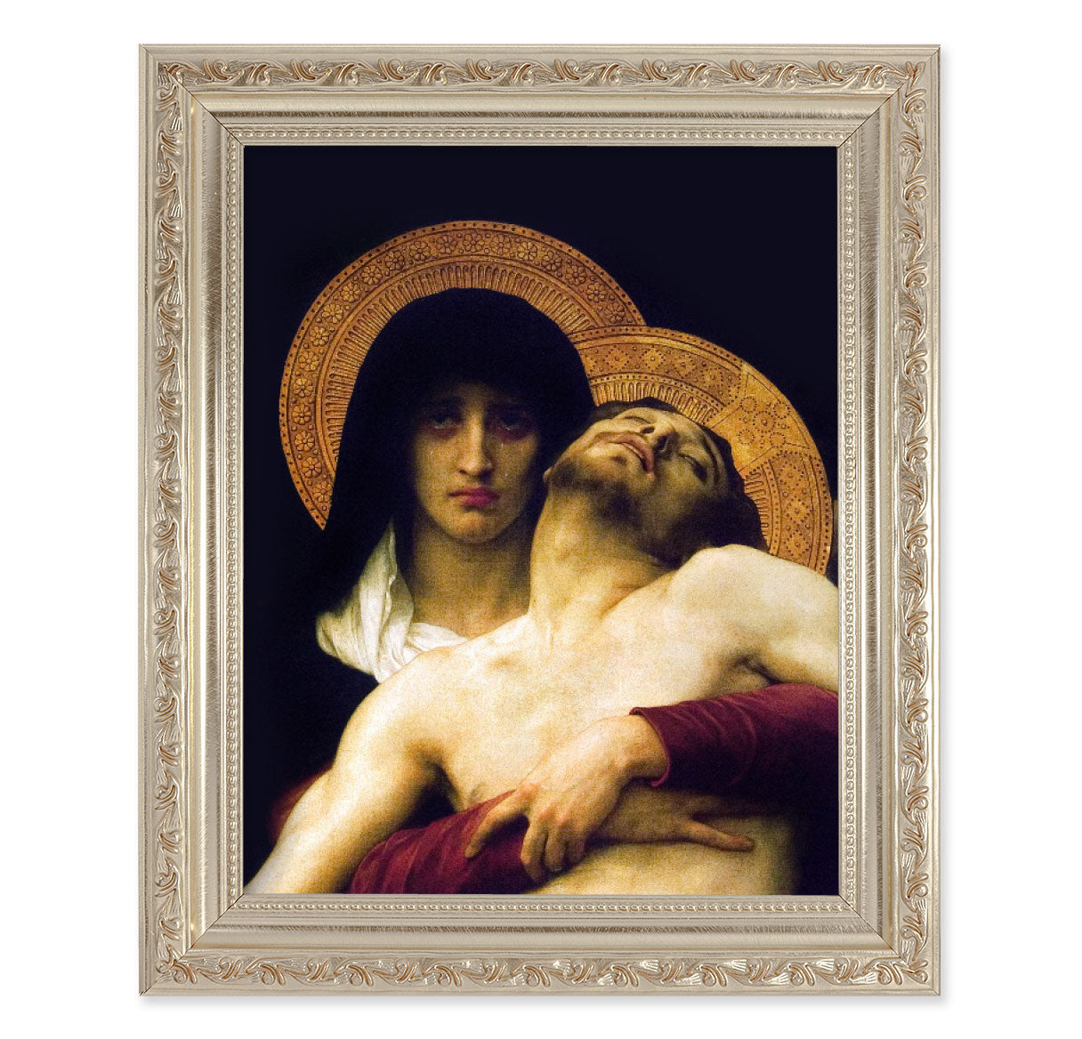 Our Lady of Fatima Antique Silver Framed Art