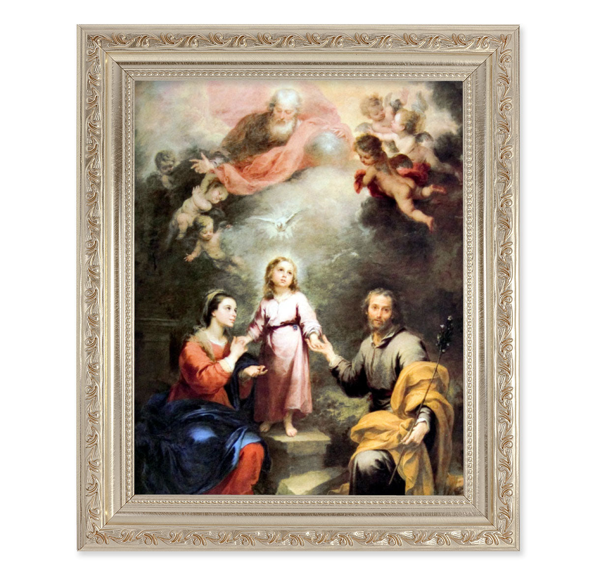 Heavenly and Earthly Trinities Antique Silver Framed Art
