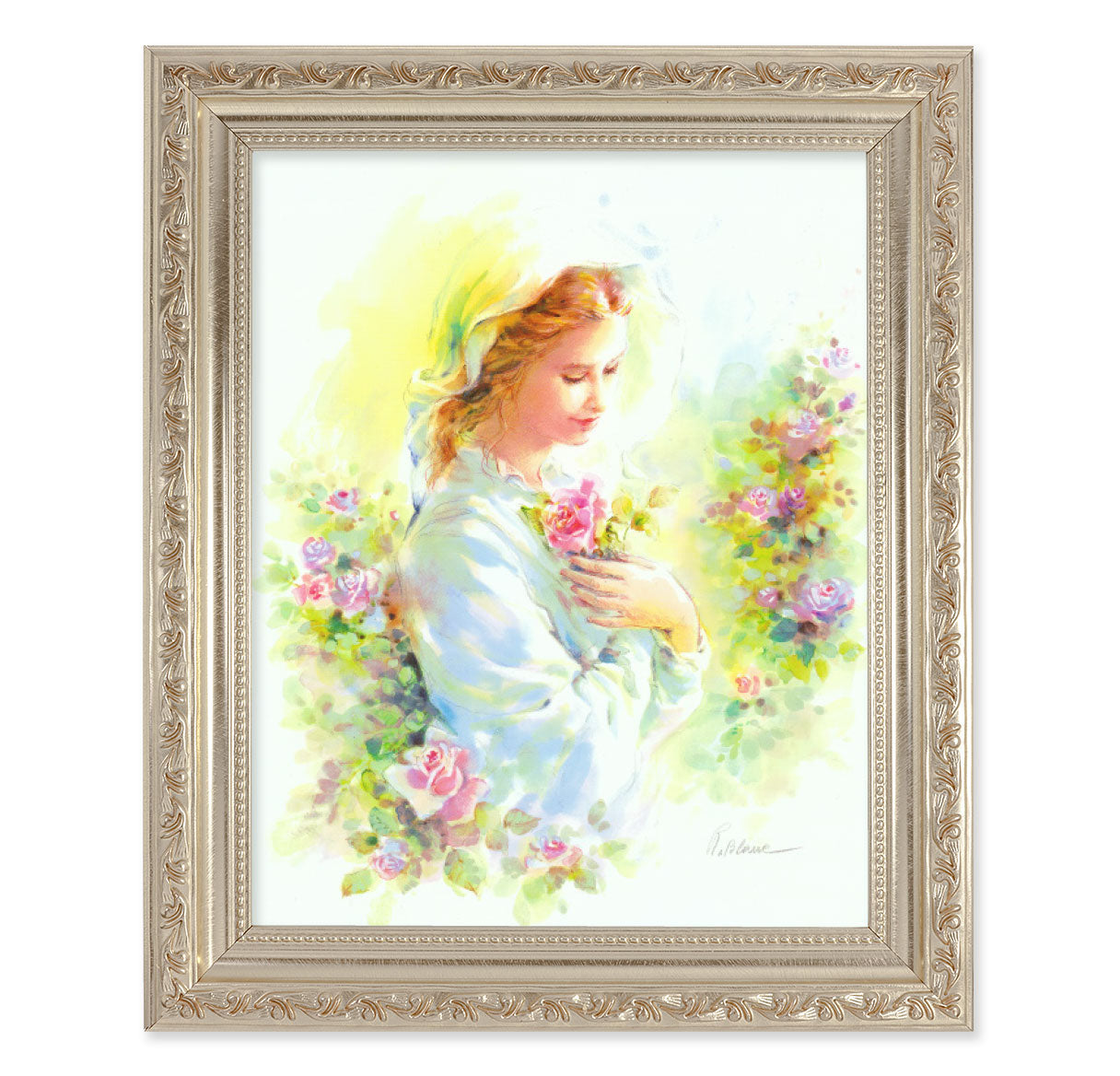 Mystical Rose Antique Silver Framed Art