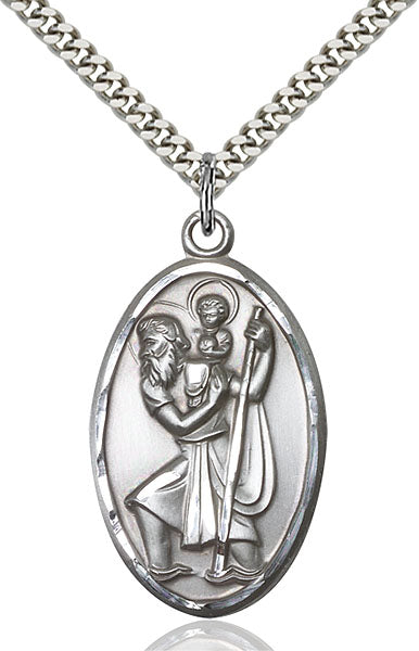Sterling Silver Saint Christopher Pendant