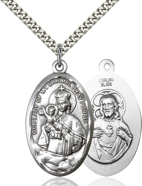 Sterling Silver Our Lady of Mount Carmel Pendant