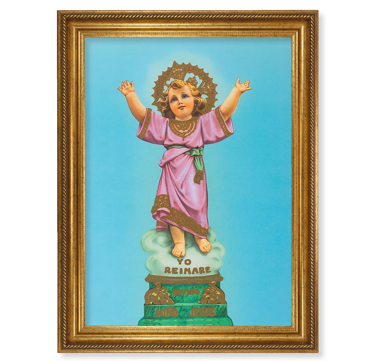 Divino Nino Antique Gold-Leaf Framed Art