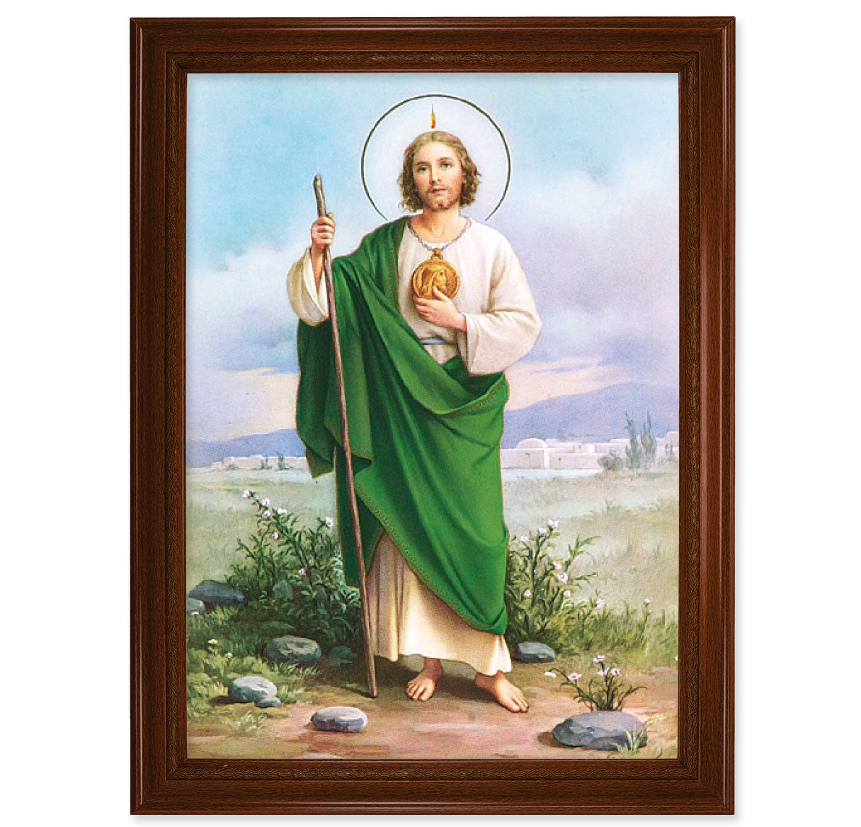 St. Jude Walnut Finish Framed Art