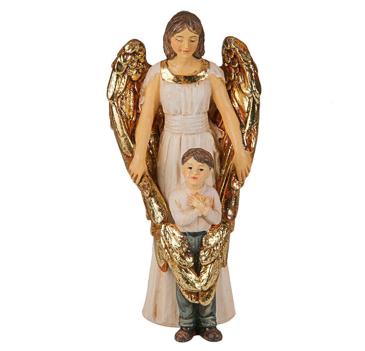 Guardian Angel with Boy Resin Statue