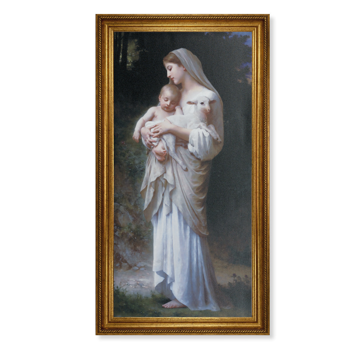 Divine Innocence Last Supper Antique Gold Framed Canvas Art