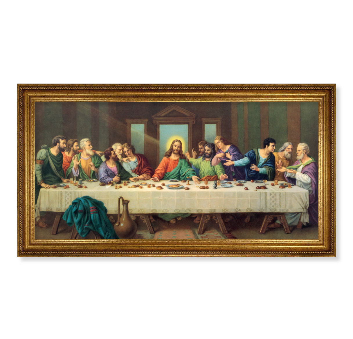 Last Supper Antique Gold Framed Art