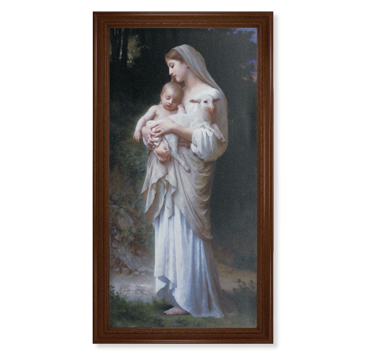 Divine Innocence Walnut Finish Framed Art