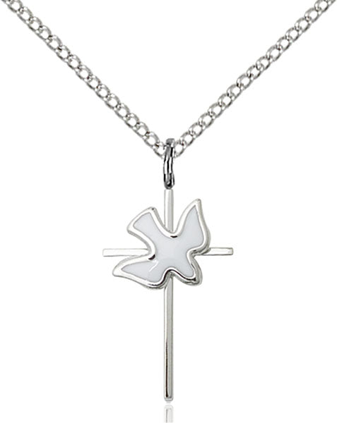 Sterling Silver Cross / Holy Spirit Pendant