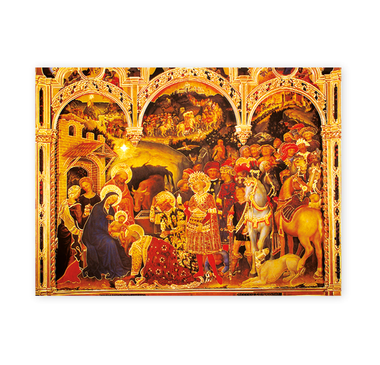 Adoration of the Magi Italian Lithograph