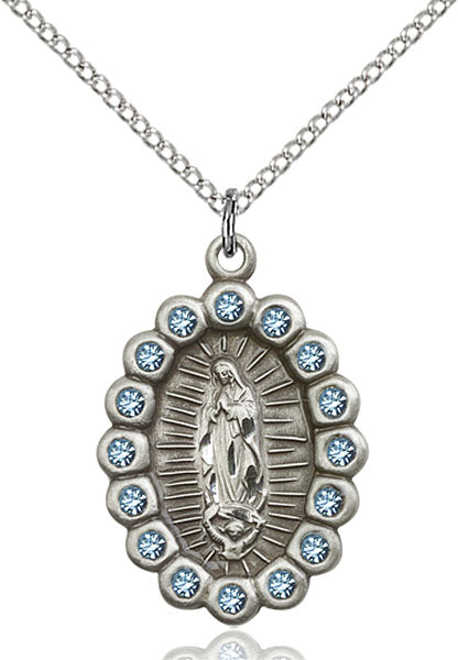 Sterling Silver Our Lady of Guadalupe Pendant