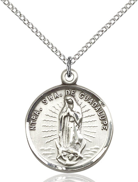 Sterling Silver Our Lady of Guadalupe Pendant