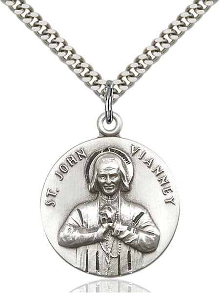 Sterling Silver Saint John Vianney Pendant