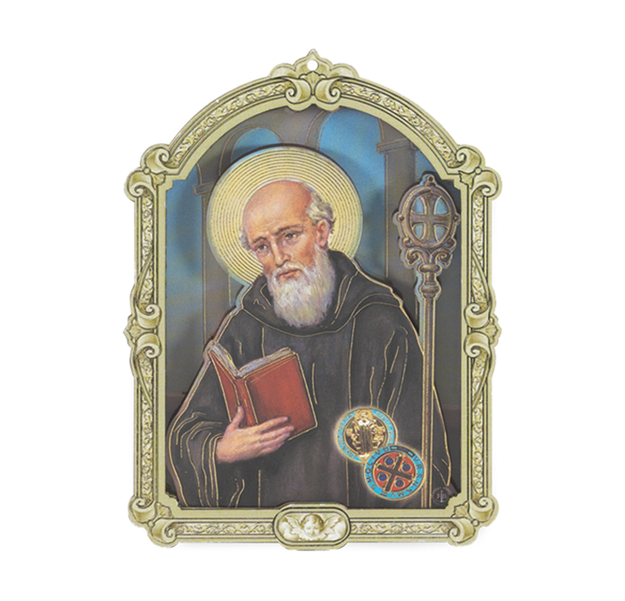 St. Benedict Wood Plaque