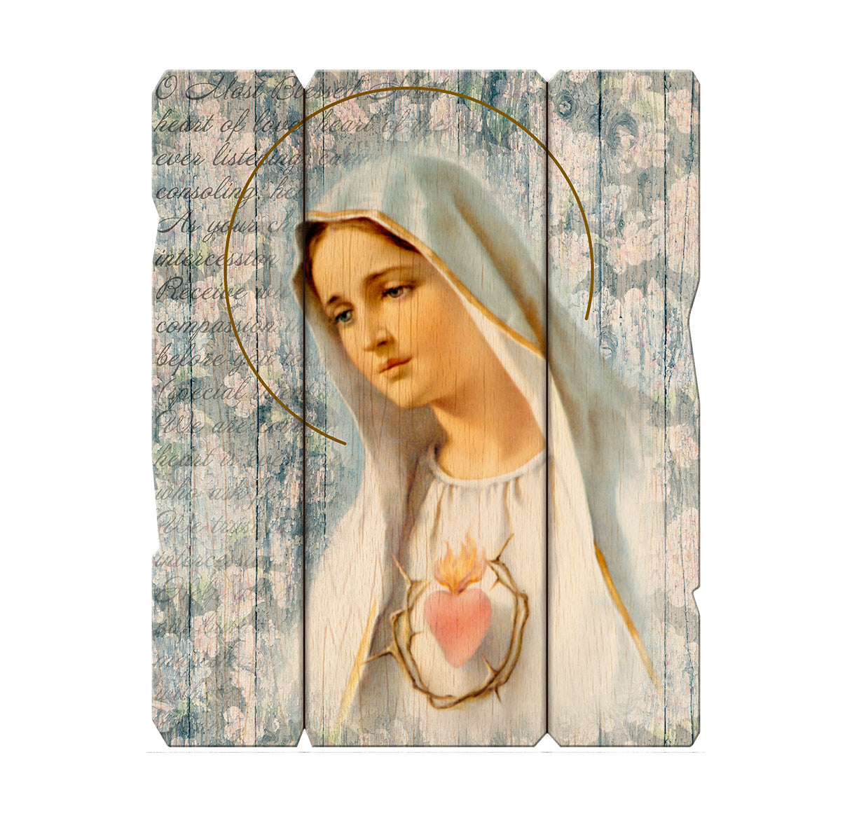 Immaculate Heart of Mary Wood Wall Plaque