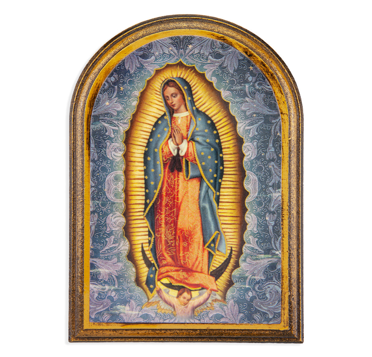 Our Lady of Guadalupe Antiqued Wood Plaque