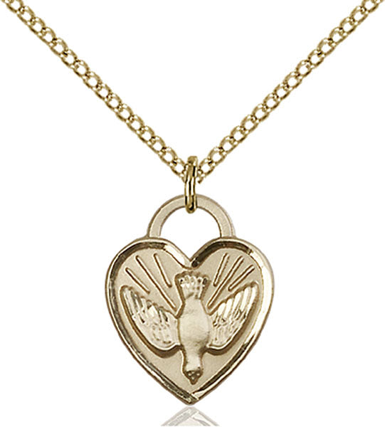 Confirmation Heart Pendant 14kt Gold Filled