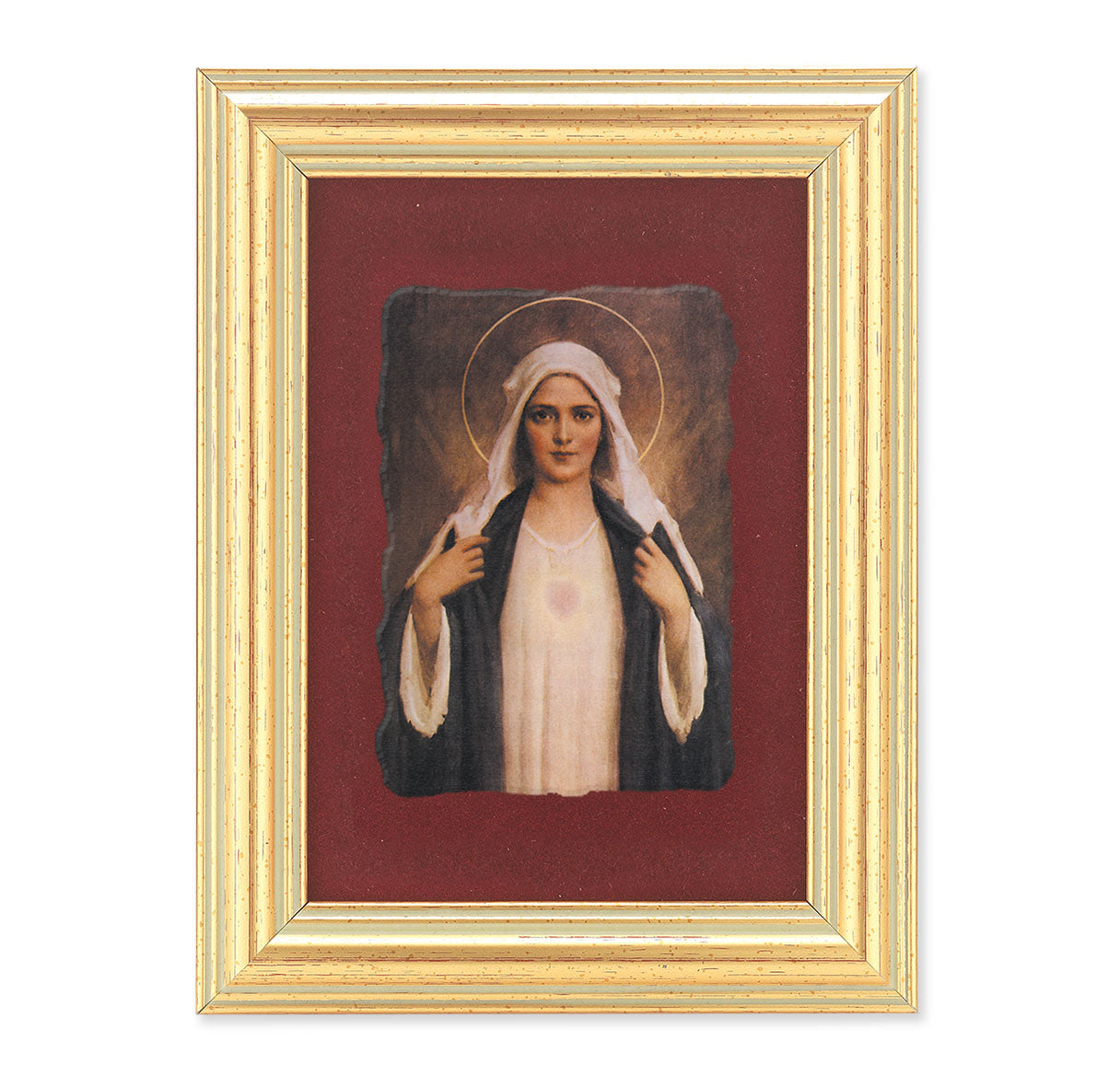 Immaculate Heart of Mary Gold Framed Art