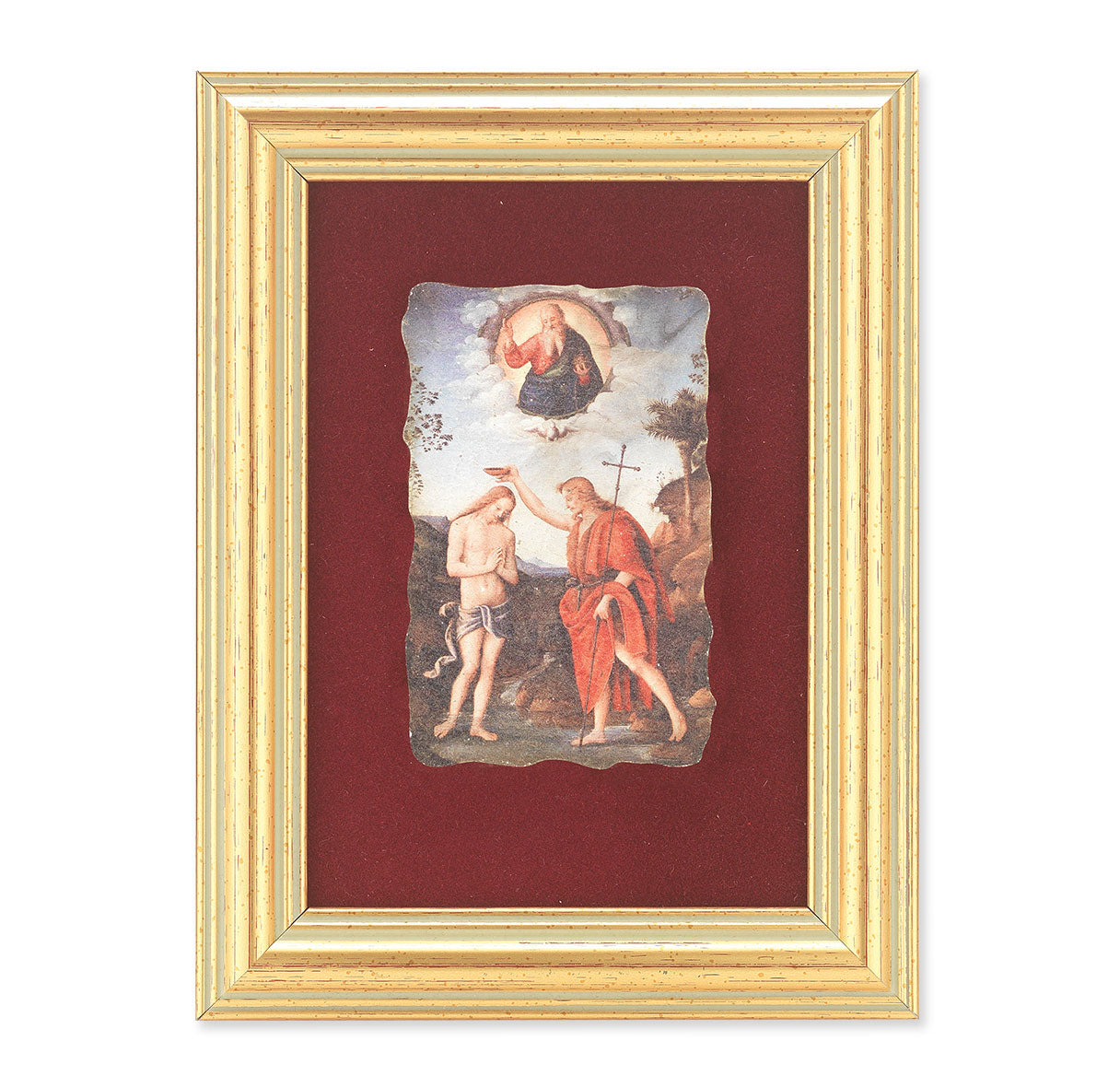 Baptism of Jesus Gold Framed Art