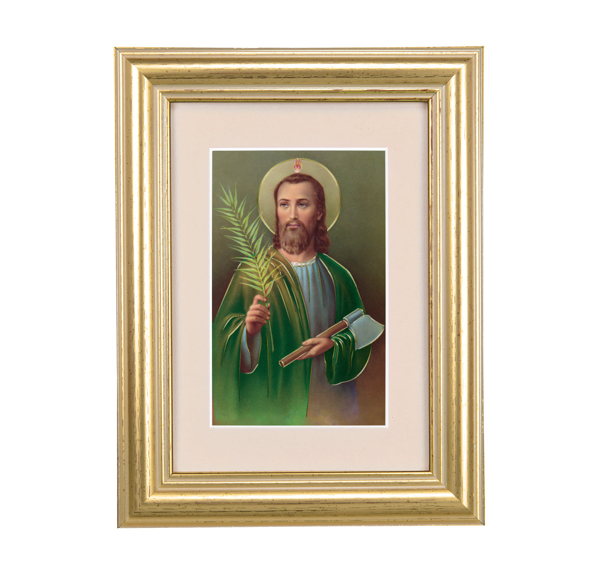 St. Jude Framed Art with Maroon Velvet Matting
