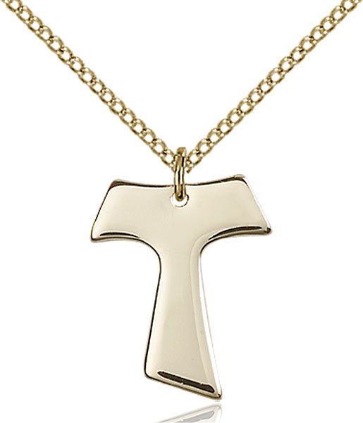 14kt Gold Filled Tau Cross Pendant