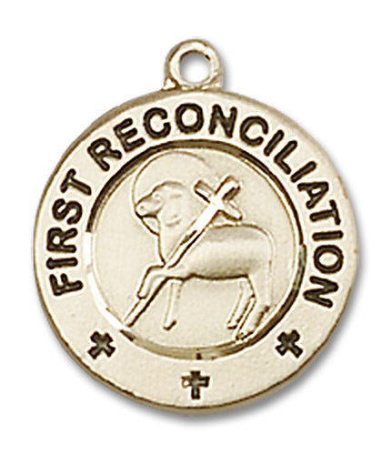 14kt Gold FirSaint Reconciliation / Penance Medal