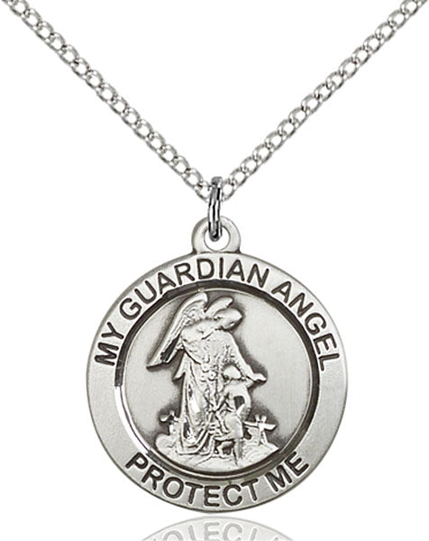 Sterling Silver Guardian Angel Pendant