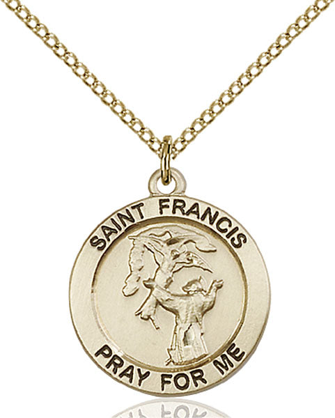 14kt Gold Filled Saint Francis Pendant