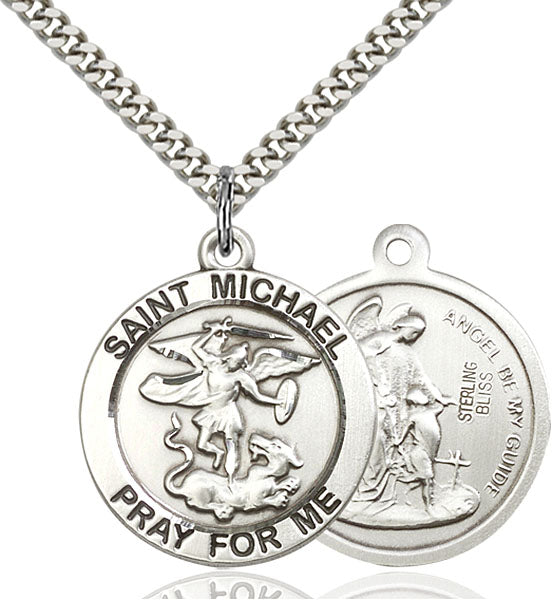 Sterling Silver Saint Michael the Archangel Pendant