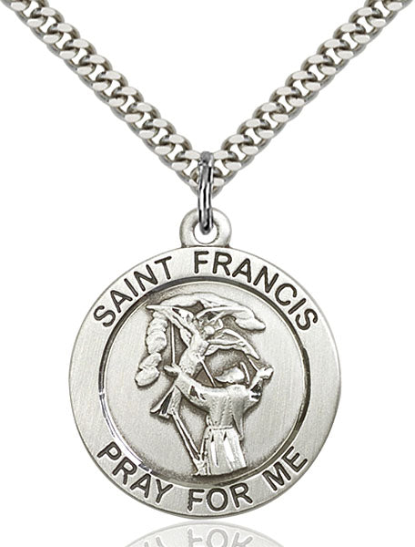Sterling Silver Saint Francis Pendant