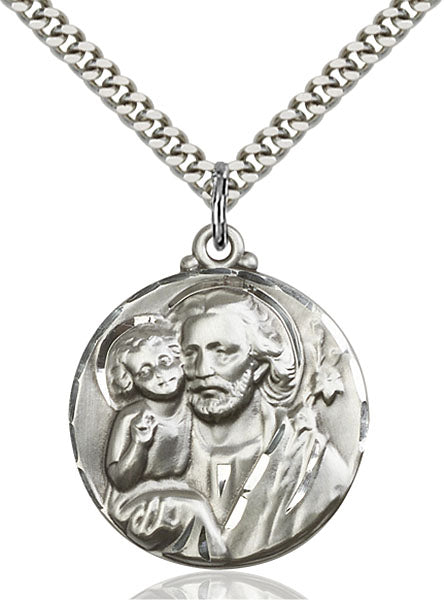 Sterling Silver Saint Joseph Pendant