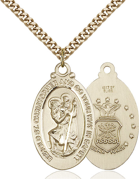 14kt Gold Filled Saint Christopher Pendant