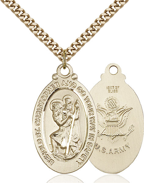 14kt Gold Filled Saint Christopher Pendant