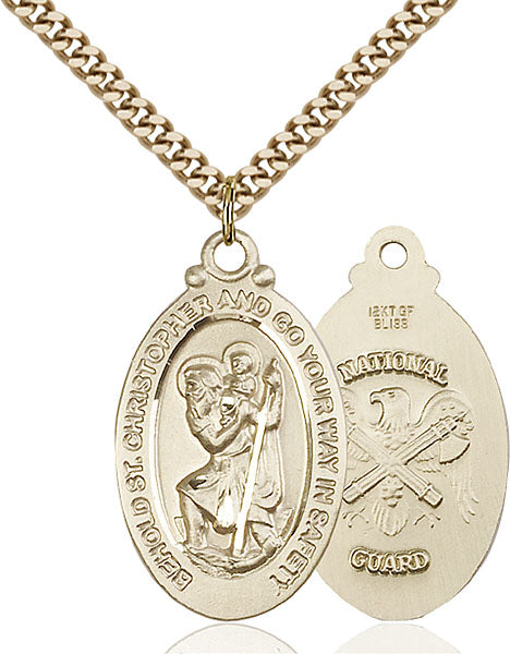 14kt Gold Filled Saint Christopher Pendant