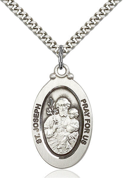 Sterling Silver Saint Joseph Pendant