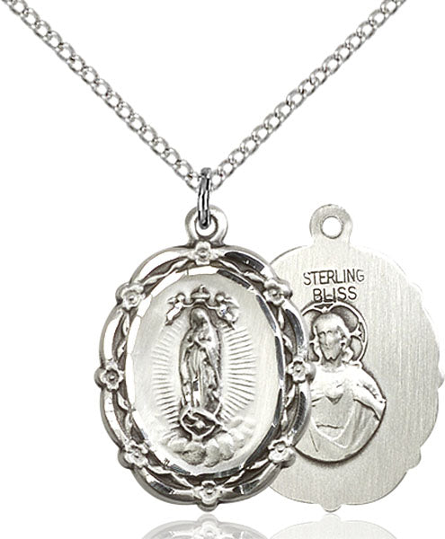 Sterling Silver Our Lady of Guadalupe Pendant