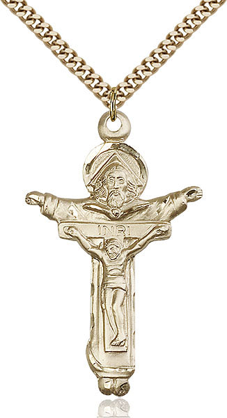 14kt Gold Filled Trinity Crucifix Pendant