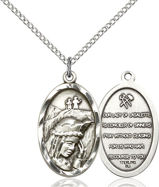 Sterling Silver Our Lady of La Salette Pendant