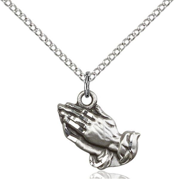 Sterling Silver Praying Hands Pendant