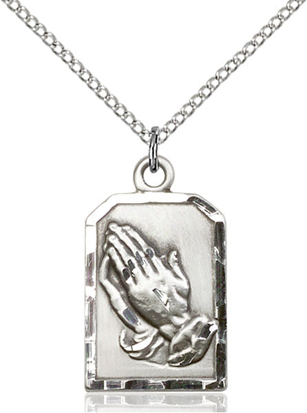 Sterling Silver Praying Hands Pendant